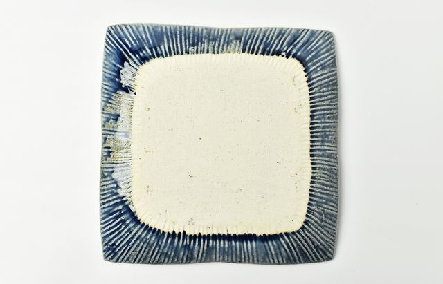 雪ノ浦裕一 2 藍釉紫陽花文四方大皿 ｜ 暮らしのうつわ花田 和食器 通販