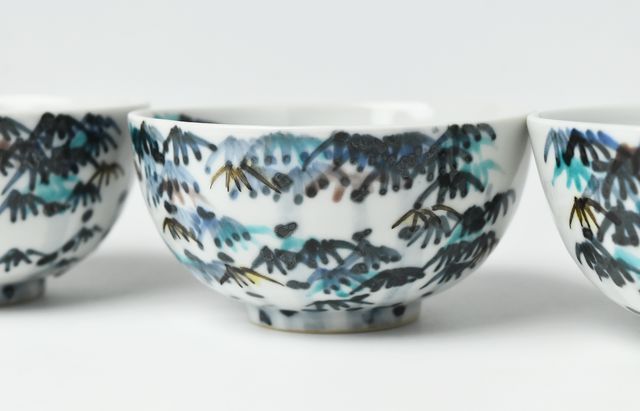 山本恭代 色絵竹文飯碗 ｜ 暮らしのうつわ花田 和食器 通販