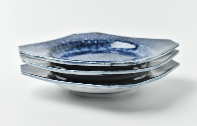 須賀保仲 織部 隅切四方 ぐい呑み 須賀保仲 織部 隅切四方 ぐい呑み