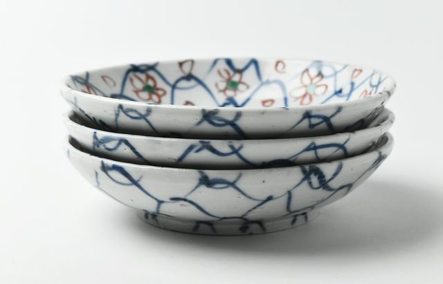 中尾万作 あみ目小花散らし5寸皿 ｜ 暮らしのうつわ花田 和食器 通販