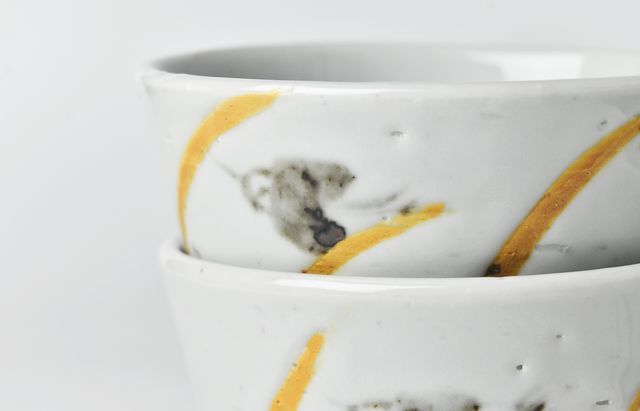 中尾万作 37 金サビ秋草ちどり向付 ｜ 暮らしのうつわ花田 和食器 通販