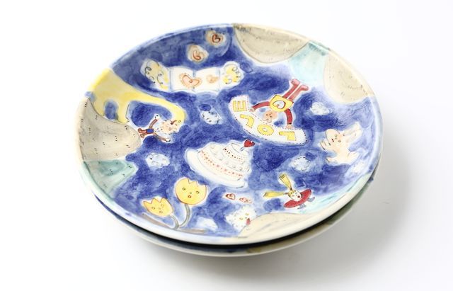 松浦ナオコ　タイル風皿 松浦ナオコ タイル風皿 松浦ナオコ タイル風皿 2025年最新】松浦ナオコの