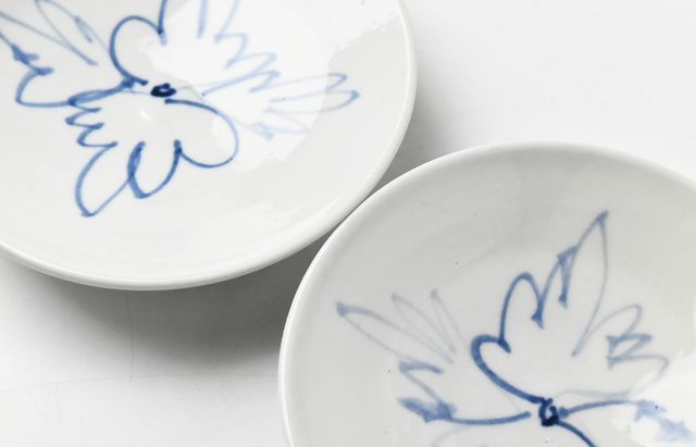 水垣千悦 108 狂草体文様小皿 花 ｜ 暮らしのうつわ花田 和食器 通販