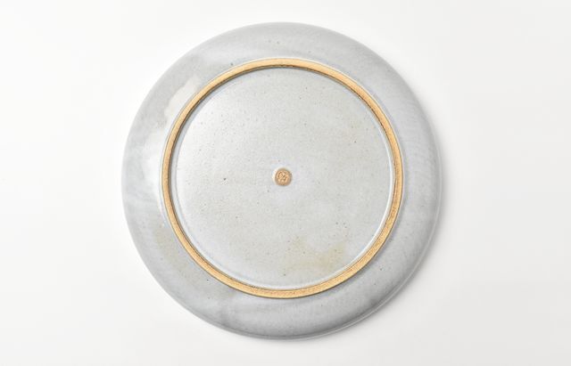 松本優樹 4 もみ灰釉尺皿（絵） ｜ 暮らしのうつわ花田 和食器 通販