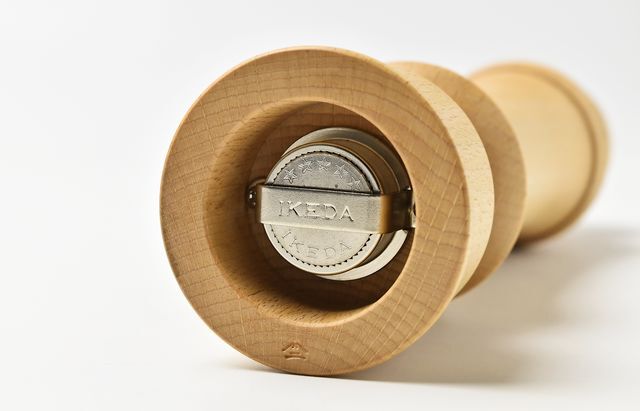 極美品【木工ヤマニ】ペッパーミル　ドンブリ　９吋　タモ鉄媒染　胡椒挽き 極美品【木工ヤマニ】ペッパーミルドンブリ9吋タモ鉄媒染胡椒挽き