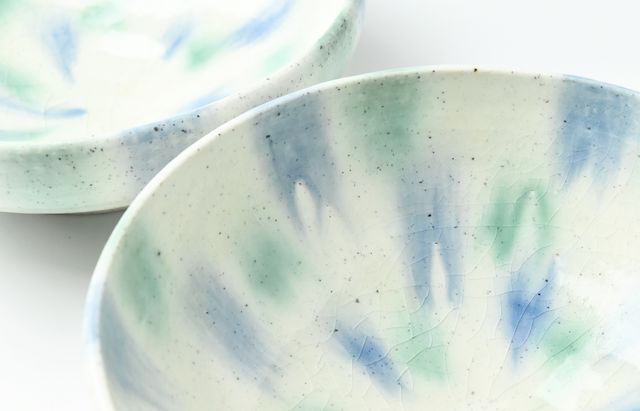 鈴木重孝 7B 青緑彩流し釉7寸鉢 ｜ 暮らしのうつわ花田 和食器 通販