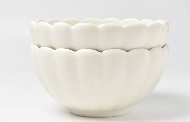 鈴木重孝 10 黄白磁6寸輪花カボチャ形鉢 ｜ 暮らしのうつわ花田 和食器