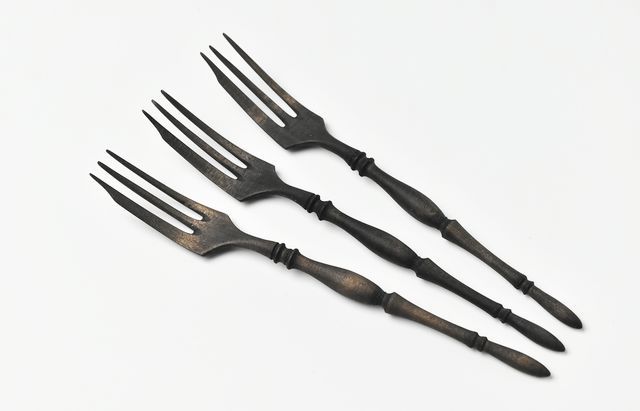 【未使用】鈴木潤吾 ケーキフォーク 2本セット 鈴木潤吾 7A ケーキフォーク 山桜（草木染め） ｜ 暮らしの