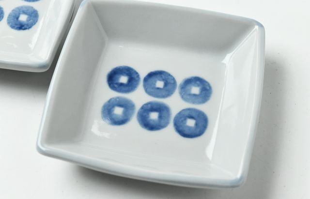 花田 角小皿 六文銭 ｜ 暮らしのうつわ花田 和食器 通販