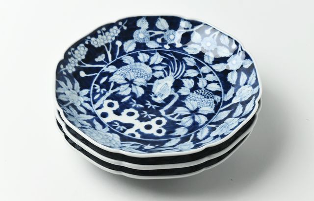 岩永 浩 花鳥外濃文輪花7寸皿 ｜ 暮らしのうつわ花田 和食器 通販