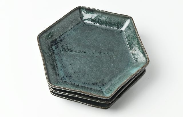 工藤和彦 95 緑粉引六角皿 ｜ 暮らしのうつわ花田 和食器 通販