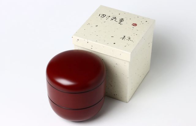 玉山保男（艸工房） 4寸丸重 本朱 トチ ｜ 暮らしのうつわ花田 和食器 通販