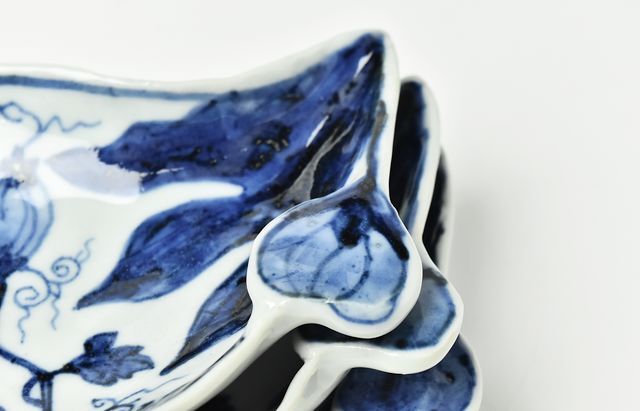 山本恭代 20 染付茄子形向付 ｜ 暮らしのうつわ花田 和食器 通販