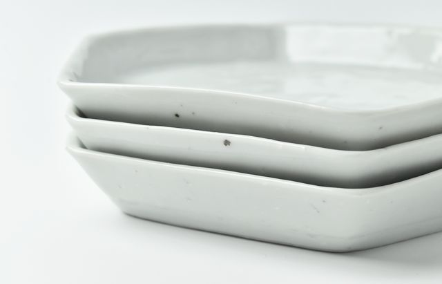 中尾万作 73 白磁六角型打皿 ｜ 暮らしのうつわ花田 和食器 通販