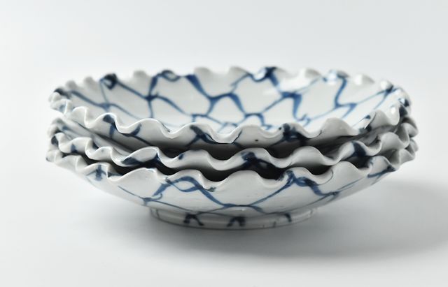 中尾万作 44 江戸格子ミート皿 ｜ 暮らしのうつわ花田 和食器 通販
