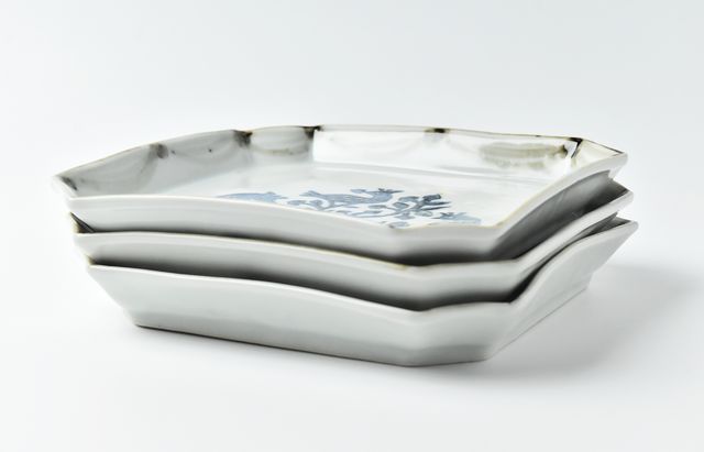 稲村真耶　稲文長々皿　４枚セット 稲村真耶 紫唐草5寸皿 | ぶどうのたね