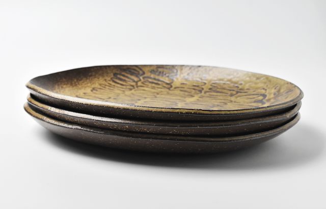 城進 6A 鉄絵オーバル皿大 ｜ 暮らしのうつわ花田 和食器 通販