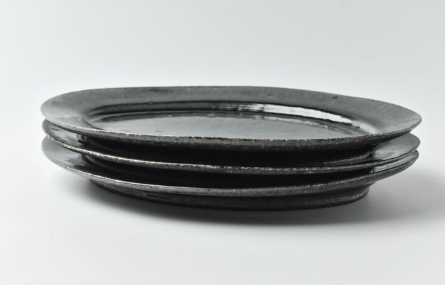 【清岡幸道さん】錆釉　8寸リム皿 清岡幸道さん】錆釉 8寸リム皿 清岡幸道さん】錆釉 8寸