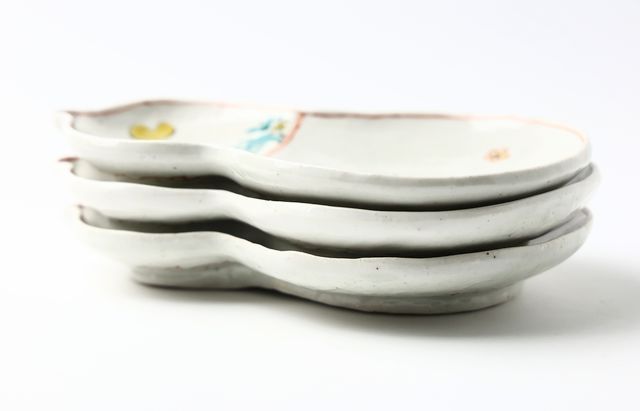 松浦ナオコ 1 色絵丸紋瓢皿 ｜ 暮らしのうつわ花田 和食器 通販