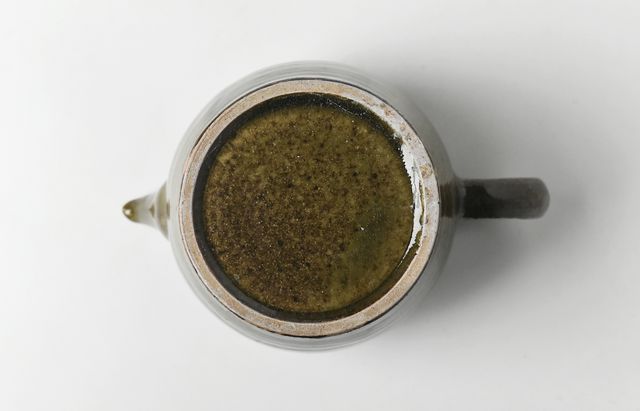 日高伸治 1E ティーポットLアメ緑釉 ｜ 暮らしのうつわ花田 和食器 通販