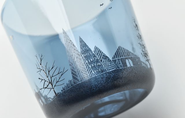 金津沙矢香 風景のドローイング グラス キャンドルグラス 金津沙矢香