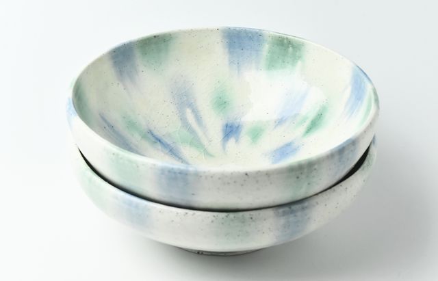 鈴木重孝 7B 青緑彩流し釉7寸鉢 ｜ 暮らしのうつわ花田 和食器 通販