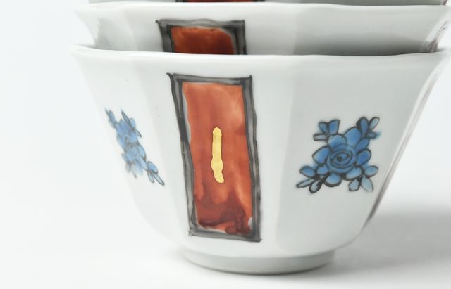 金継ぎ済み　角小鉢-1 正木春蔵 色絵金彩 八角小鉢 ｜ 暮らしのうつわ花田 和食器 通販