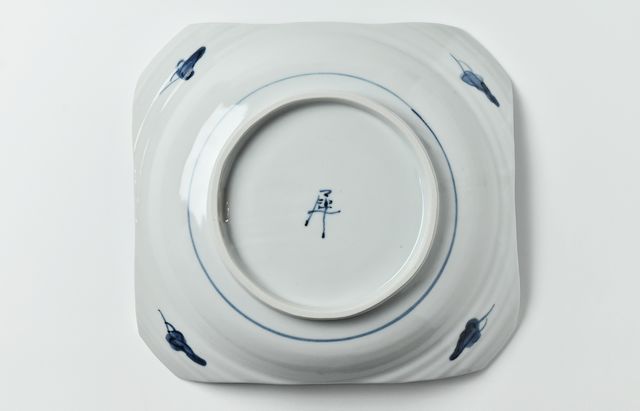 北野敏一（犀ノ音窯） 花鳥文四方切大皿 ｜ 暮らしのうつわ花田