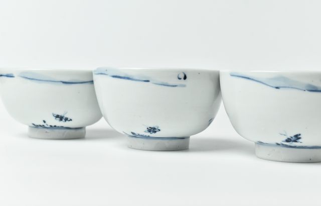 北野敏一（犀ノ音窯） 菊竹図飯碗 ｜ 暮らしのうつわ花田 和食器 通販