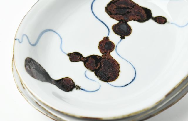 須谷窯 錆ひさご文楕円小皿 ｜ 暮らしのうつわ花田 和食器 通販