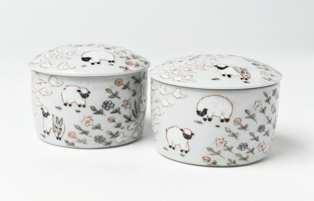gorone hana なまけもの工房　蓋物　塩壺　小物入れ　1個　未使用 s10012168-003.jpg
