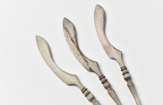 ◆新品未使用 鈴木潤吾 デザートフォーク デザートナイフ 2点セット ケーキフォーク 山桜・鉄染 / 鈴木 潤吾 | cafe design shop ninaite