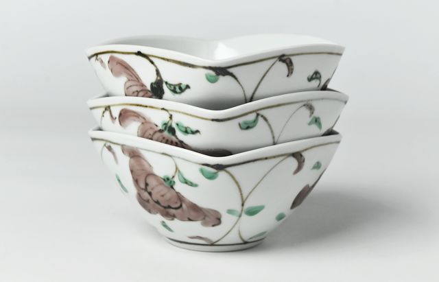 高原真由美 15 四方小鉢 色絵牡丹 ｜ 暮らしのうつわ花田 和食器 通販