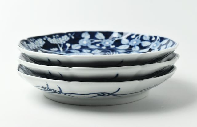 花鳥文  皿 丸紋花鳥 絵変わり取皿（五客セット）／宮本泰山堂(みやもとたいざん