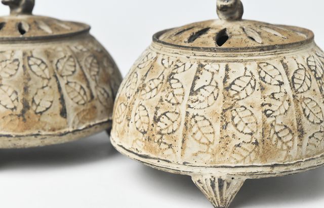 雪ノ浦裕一 16 漆黒印花香炉 ｜ 暮らしのうつわ花田 和食器 通販