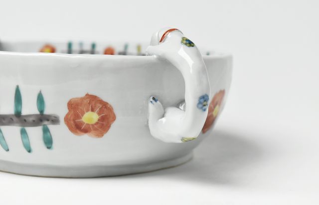 花柄装飾の磁器製鉢 波佐見焼】鉢・マグカップ 万歴 花柄 オリジナルセット 4点【西海陶器/協立