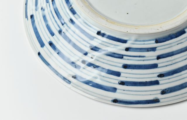 中尾万作 100 染付つなぎ文かに大皿 ｜ 暮らしのうつわ花田 和食器 通販