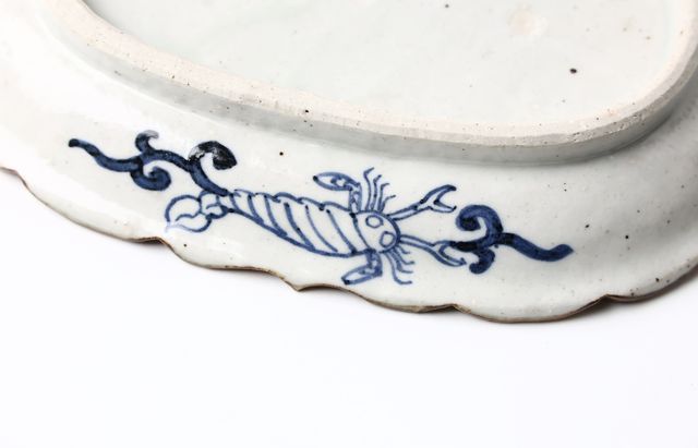 松浦コータロー 31 色絵ケラトサウルス楕円輪花皿 ｜ 暮らしのうつわ