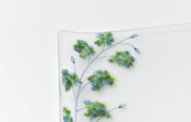 d.Tam 中村孝子/桃子 8 墨色絵付け長方皿 青い実 ｜ 暮らしのうつわ