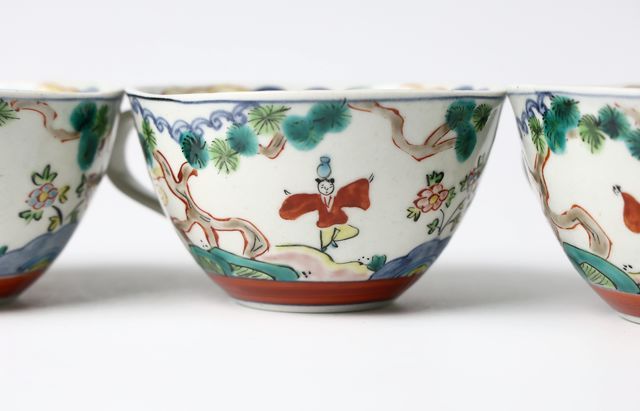 松浦ナオコ 27 色絵松雲馬文スープカップ ｜ 暮らしのうつわ花田 和