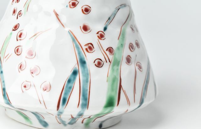 古川桜 63 花器4（色絵ムシカリ） ｜ 暮らしのうつわ花田 和食器 通販