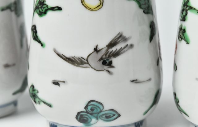 正木春蔵 色絵染付野花文5寸皿 2枚セット 楽天市場】色絵