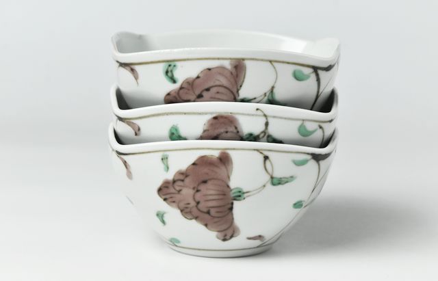 高原真由美 15 四方小鉢 色絵牡丹 ｜ 暮らしのうつわ花田 和食器 通販