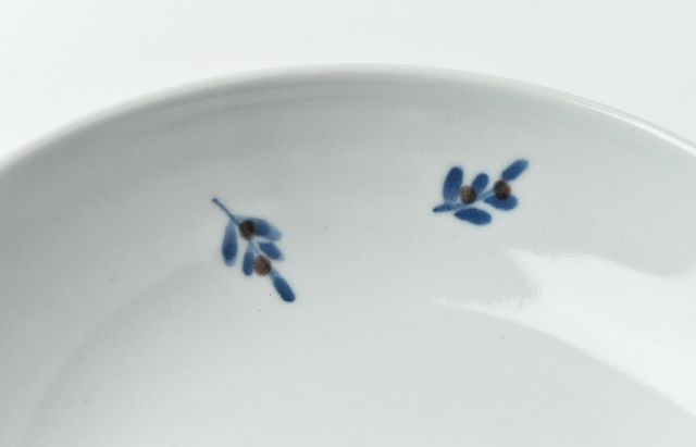 高原真由美 14 6寸鉢 色絵若葉 ｜ 暮らしのうつわ花田 和食器 通販