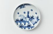 岩永浩 野兎文5寸皿