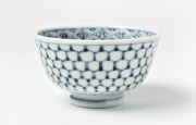 海野裕 染付亀甲文飯碗［S］
