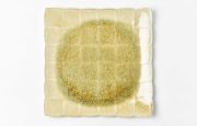 雪ノ浦裕一 1 灰釉紫陽花文四方大皿