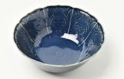 宮岡麻衣子 18 瑠璃釉陽刻牡丹文深鉢