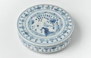稲村真耶 鳥文5寸蓋物