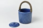 藤塚光男 196 アイスペール ルリ釉斜目シノギ（大）
